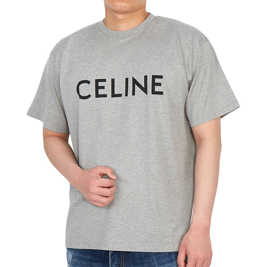 셀린느(CELINE) 로고 남자 반팔티셔츠 루즈핏 2X681501F 09GB