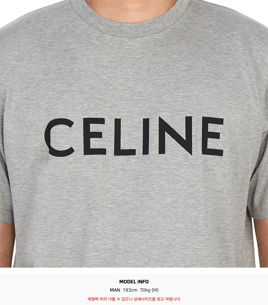 셀린느(CELINE) 로고 남자 반팔티셔츠 루즈핏 2X681501F 09GB