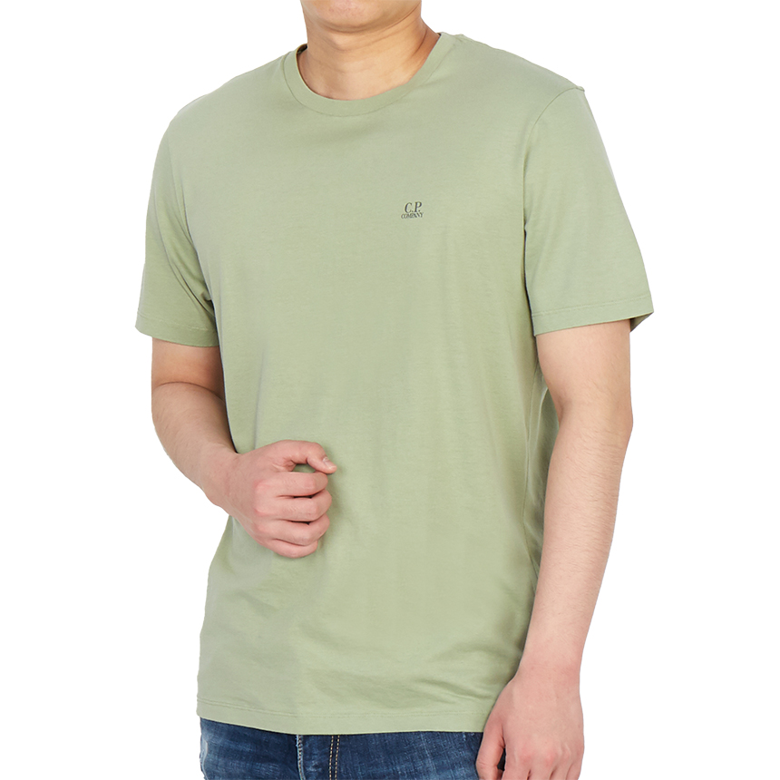 씨피컴퍼니(CP COMPANY) 로고 고글 그래픽 남자 반팔티셔츠 10CMTS037A 005100W 631