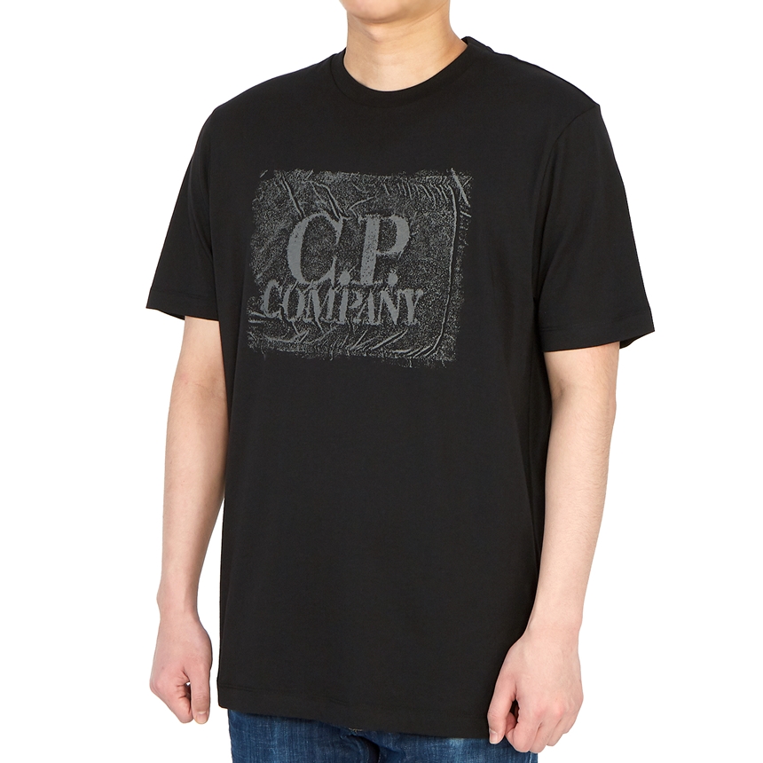 씨피컴퍼니(CP COMPANY) 로고 남자 반팔티셔츠 10CMTS204A 006011W 999