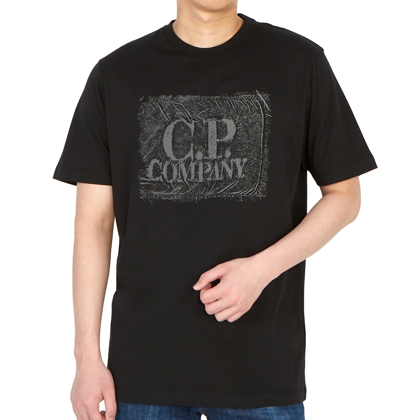 씨피컴퍼니(CP COMPANY) 로고 남자 반팔티셔츠 10CMTS204A 006011W 999