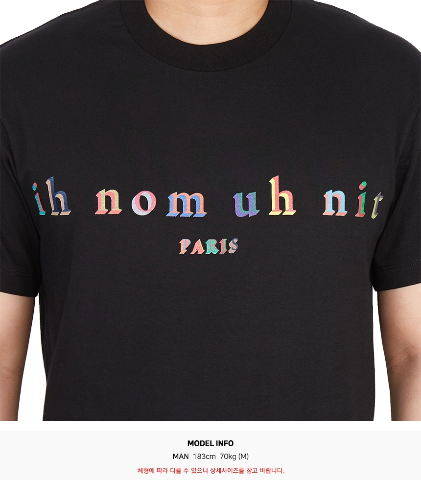 이놈어닛(IH NOM UH NIT) 로고 레인보우 남자 반팔티셔츠 NUS21247 009