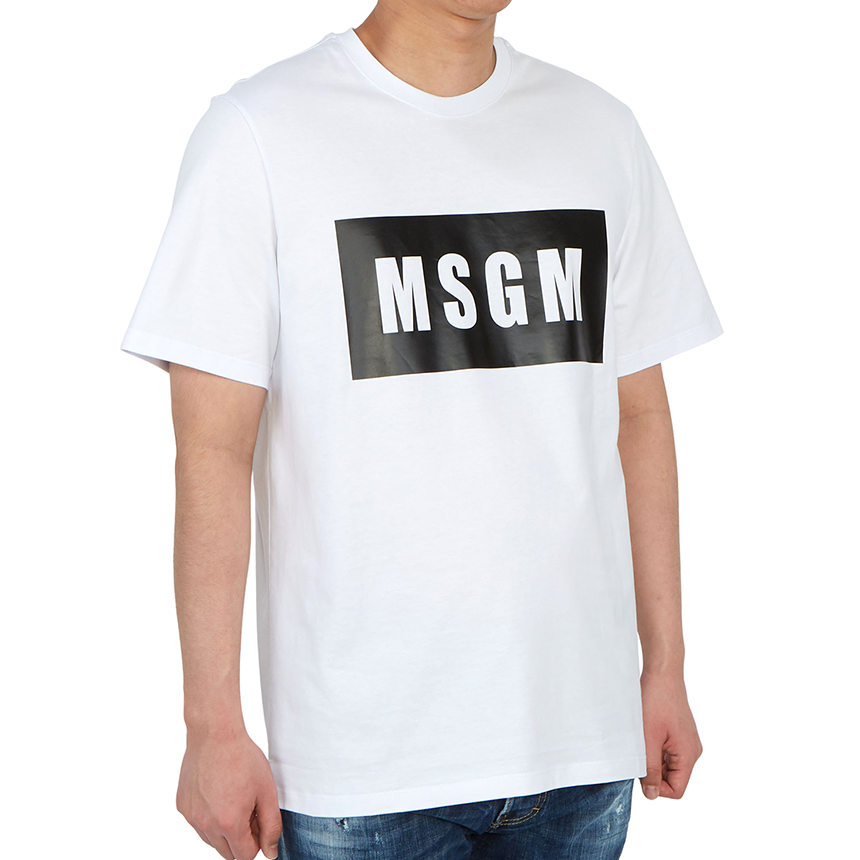 엠에스지엠(MSGM) 로고 남자 반팔티셔츠 레귤러핏 3040MM67 217098 01