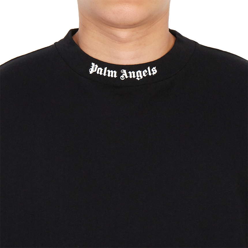 팜엔젤스(PALM ANGELS) 클래식 로고 오버 남자 반팔티셔츠 PMAA002R21JER0011001