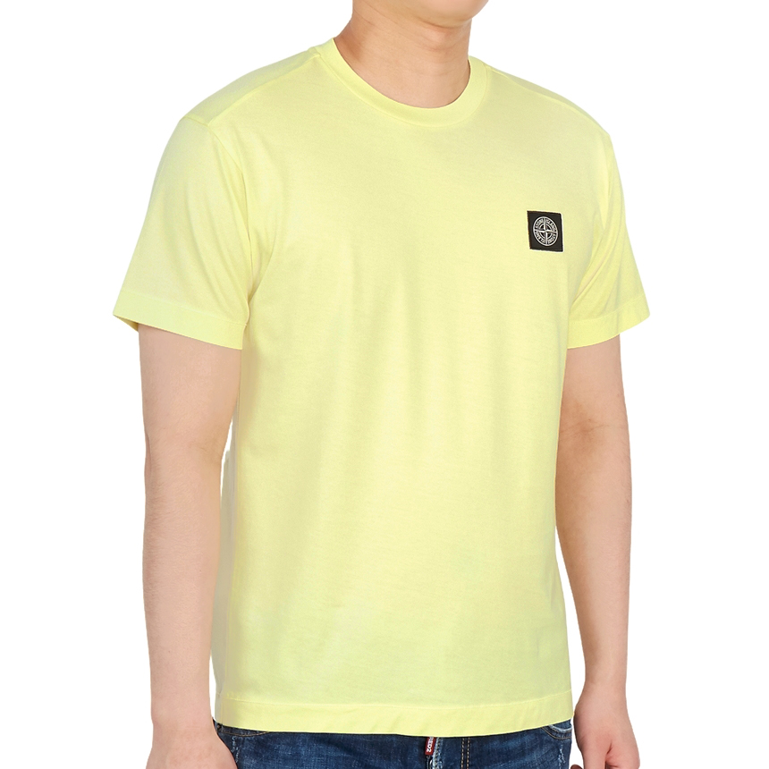스톤아일랜드(STONE ISLAND) 로고 패치 남자 반팔티셔츠 741524113 V0031