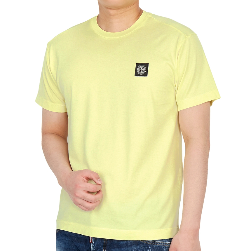 스톤아일랜드(STONE ISLAND) 로고 패치 남자 반팔티셔츠 741524113 V0031