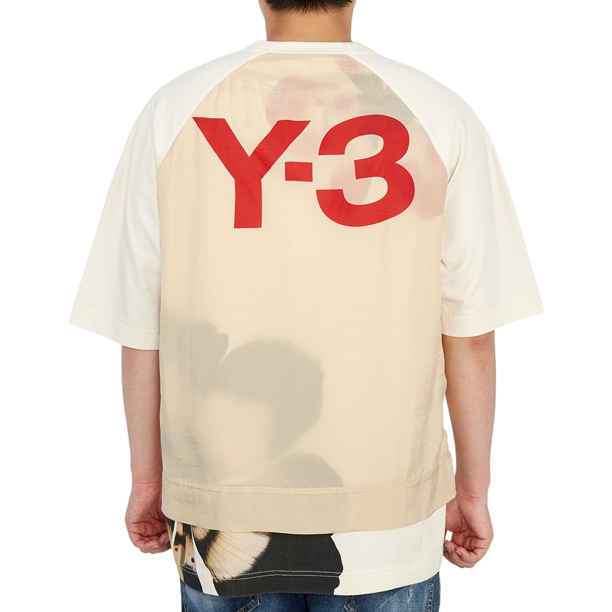 요지야마모토(YOHJI YAMAMOTO) Y-3 백로고 남자 반팔티셔츠 릴렉스핏 GV6082 UNDYED