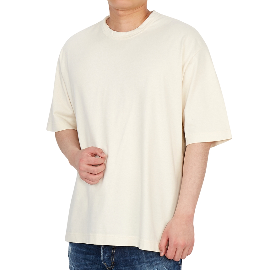 요지야마모토(YOHJI YAMAMOTO) Y-3 백로고 남자 반팔티셔츠 릴렉스핏 GV6082 UNDYED