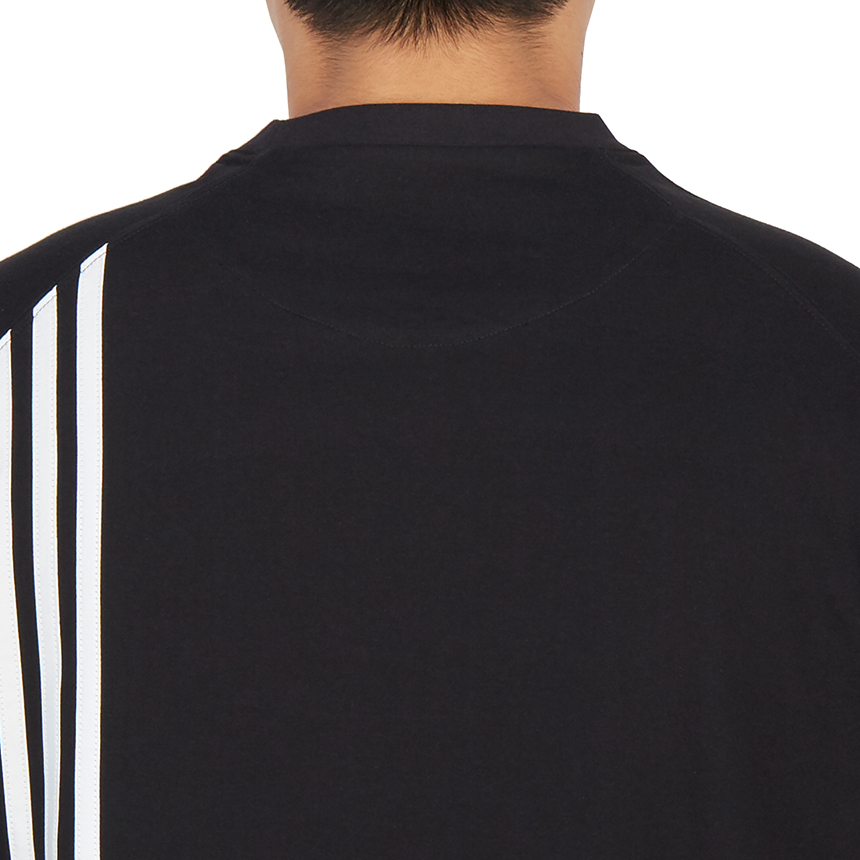 요지야마모토(YOHJI YAMAMOTO) Y-3 스트라이프 남자 반팔티셔츠 H16334 BLACK