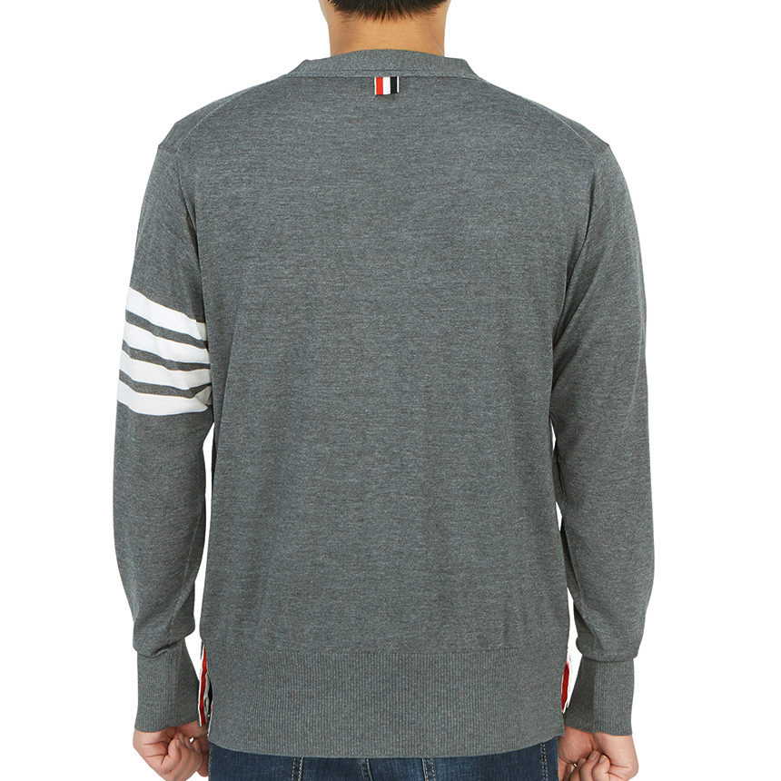 톰브라운(THOM BROWNE) 삼선 울남자 가디건 MKC002A 00014 038