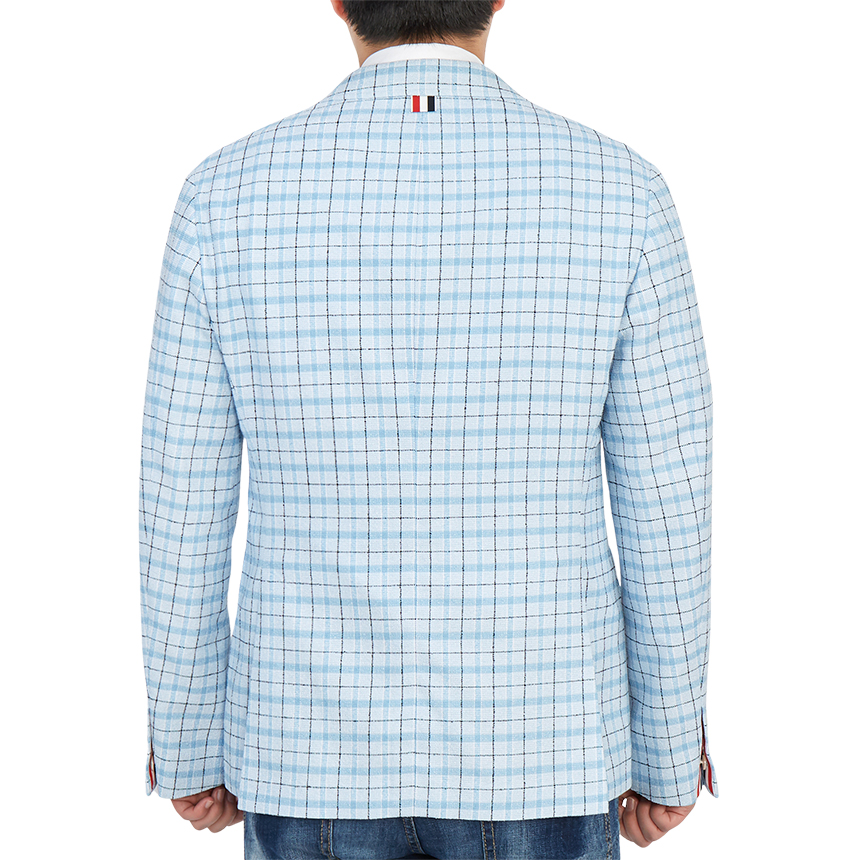 톰브라운(THOM BROWNE) 체크 언컨스트럭티드 클래식 남자 자켓 MJU426A 07683 480