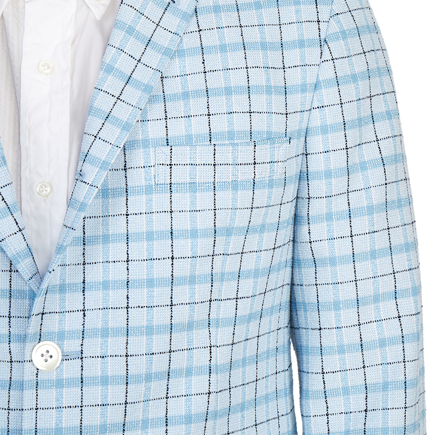 톰브라운(THOM BROWNE) 체크 언컨스트럭티드 클래식 남자 자켓 MJU426A 07683 480