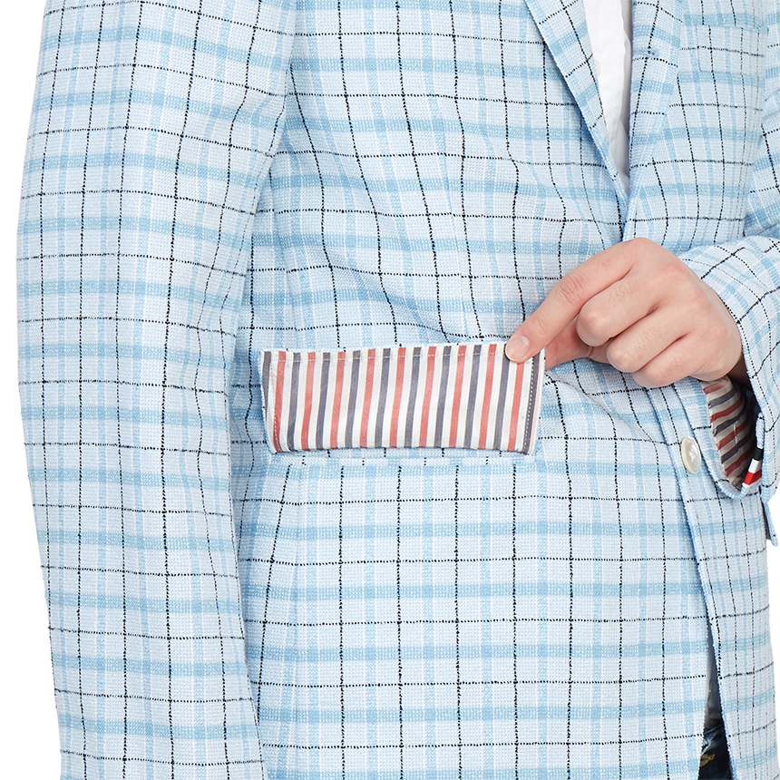 톰브라운(THOM BROWNE) 체크 언컨스트럭티드 클래식 남자 자켓 MJU426A 07683 480