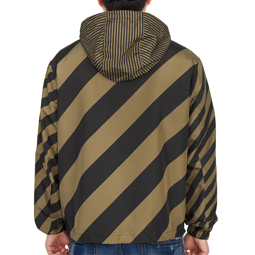 펜디(FENDI) 로고 후드 양면 남자 블루종 윈드브레이커 자켓 FAA615 A79N F13IZ