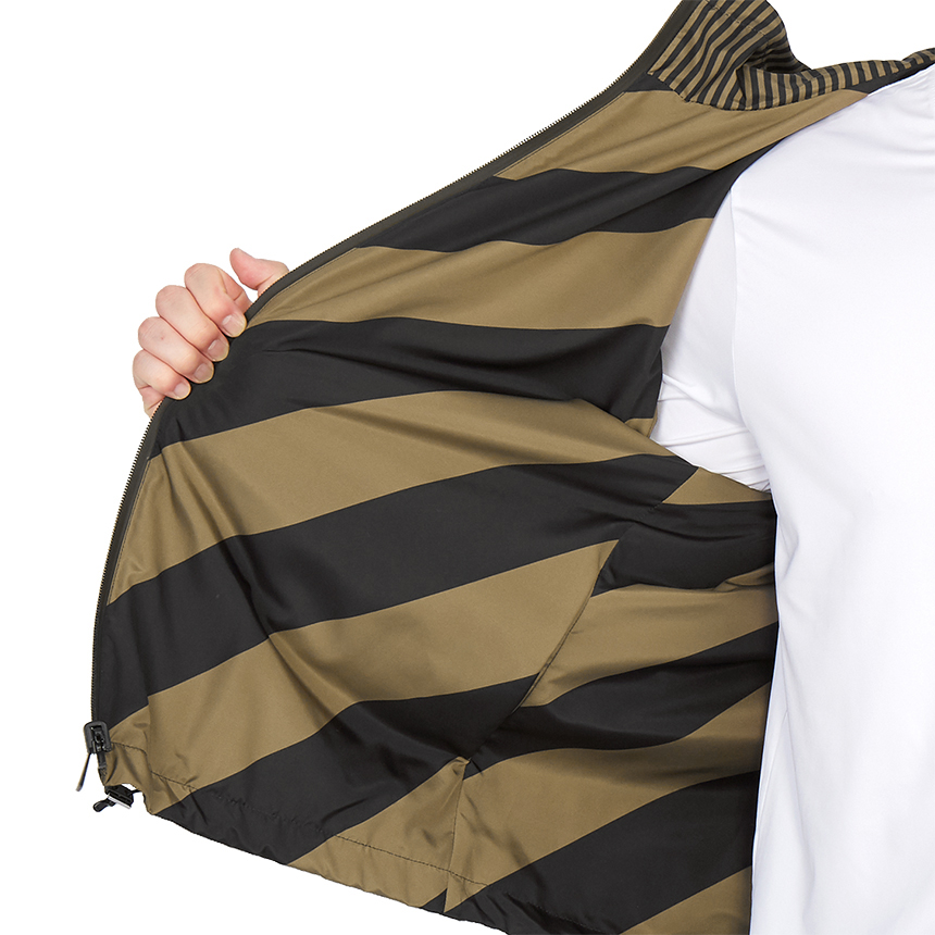 펜디(FENDI) 로고 후드 양면 남자 블루종 윈드브레이커 자켓 FAA615 A79N F13IZ