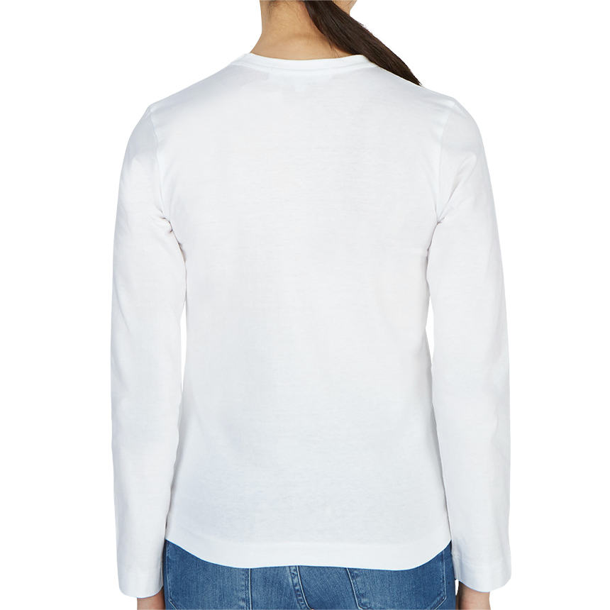 꼼데가르송(COMME DES GARCONS) 스크래치 레드와펜 여성 긴팔티셔츠 AZ T117 051 2 SB_AZ T117 051 2_095