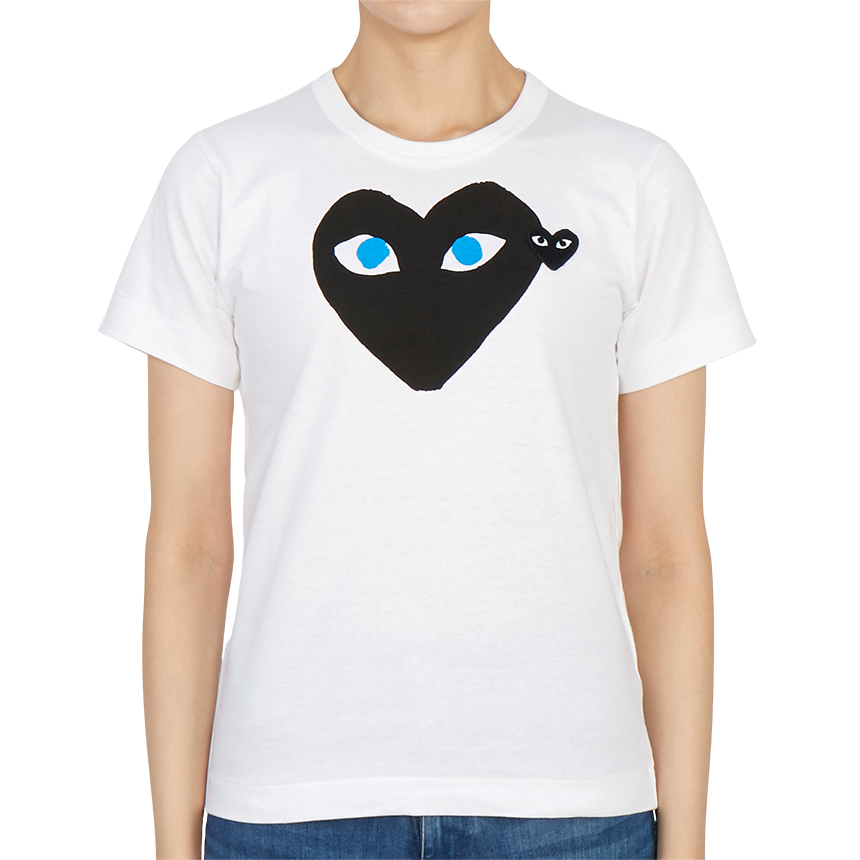 꼼데가르송(COMME DES GARCONS) 스크래치 블랙와펜 여성 반팔티셔츠 AZ T087 051 1 SD_AZ T087 051 1_007