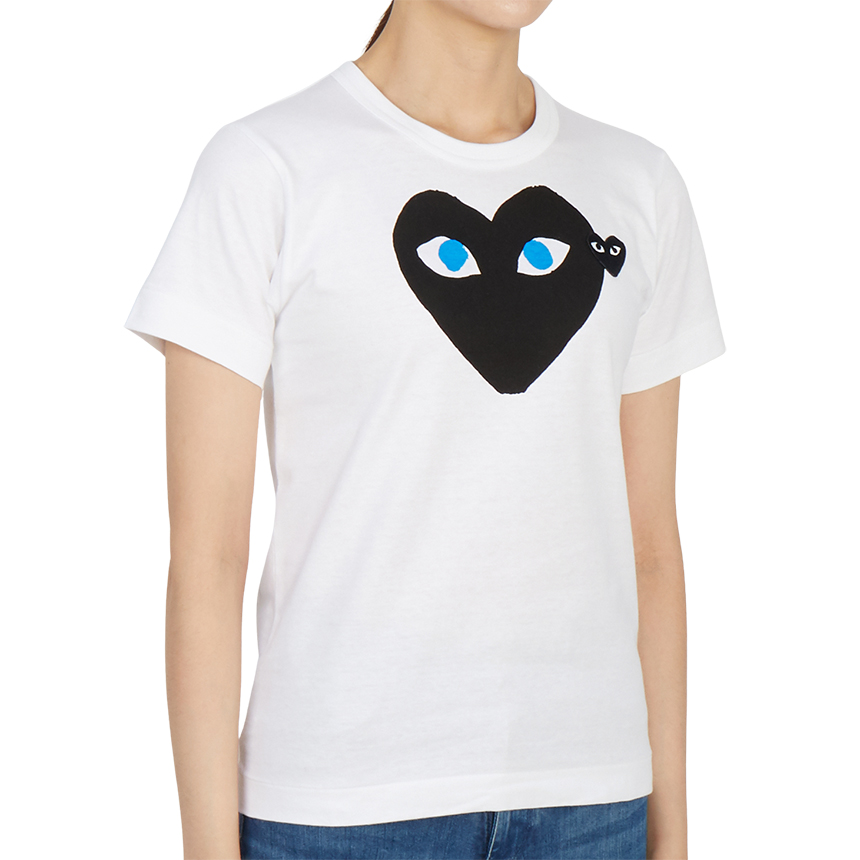 꼼데가르송(COMME DES GARCONS) 스크래치 블랙와펜 여성 반팔티셔츠 AZ T087 051 1 SD_AZ T087 051 1_007