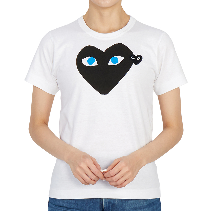 꼼데가르송(COMME DES GARCONS) 스크래치 블랙와펜 여성 반팔티셔츠 AZ T087 051 1 SD_AZ T087 051 1_007