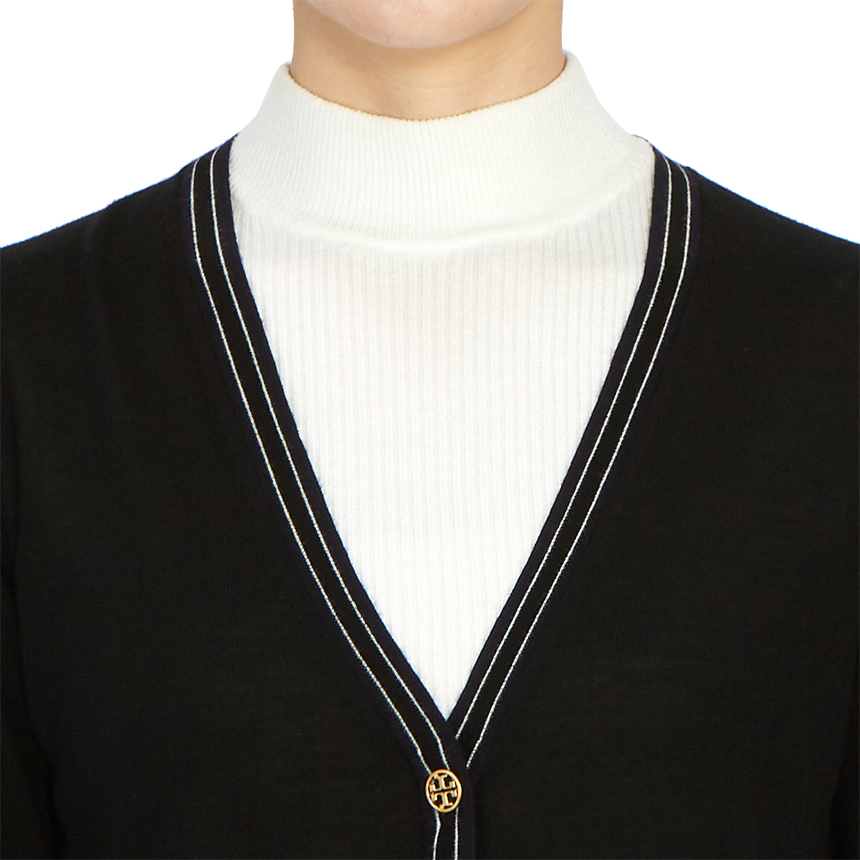 토리버치(TORYBURCH) 컬러블록 마들린여자 울 가디건 57330 010