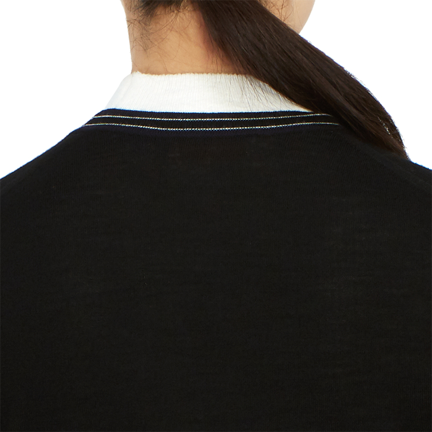토리버치(TORYBURCH) 컬러블록 마들린여자 울 가디건 57330 010