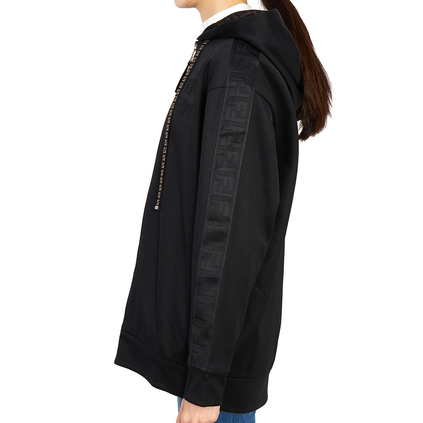 펜디(FENDI) 로고 양면 여자 후드 집업 가디건 FAF142 AESB F0GME