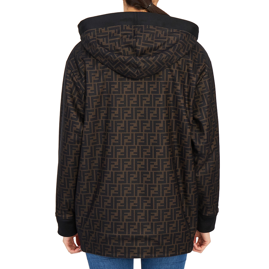 펜디(FENDI) 로고 양면 여자 후드 집업 가디건 FAF142 AESB F0GME