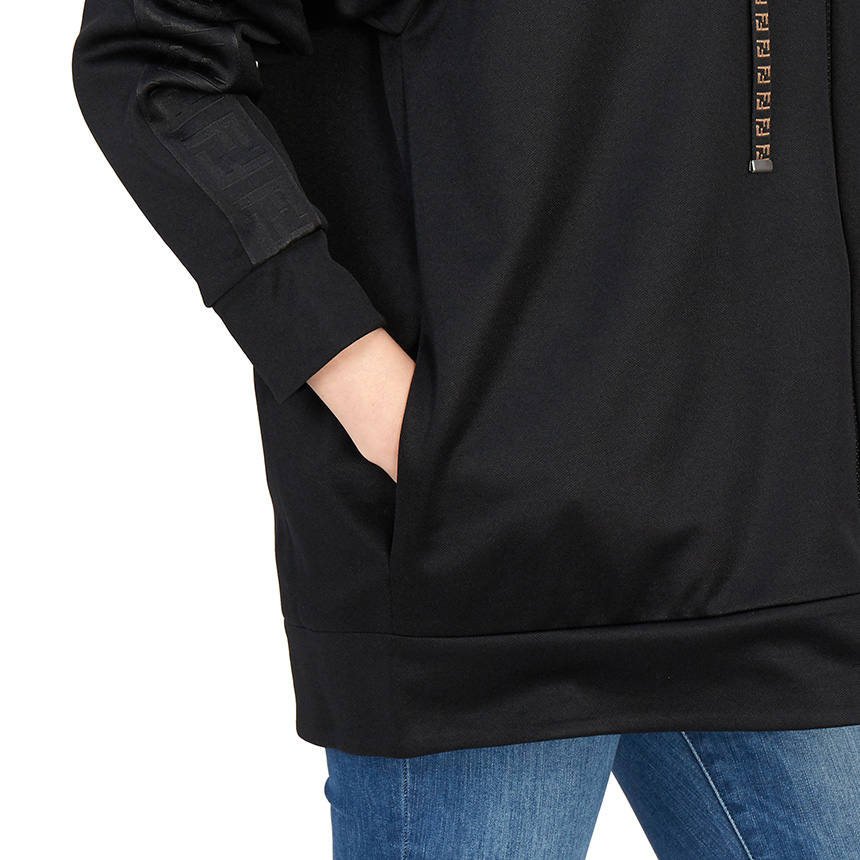 펜디(FENDI) 로고 양면 여자 후드 집업 가디건 FAF142 AESB F0GME