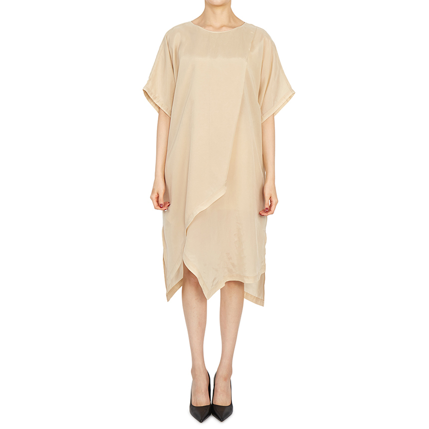 요지야마모토(YOHJI YAMAMOTO) Y-3 로고 여자 원피스 릴렉스핏 GT5294 SAND