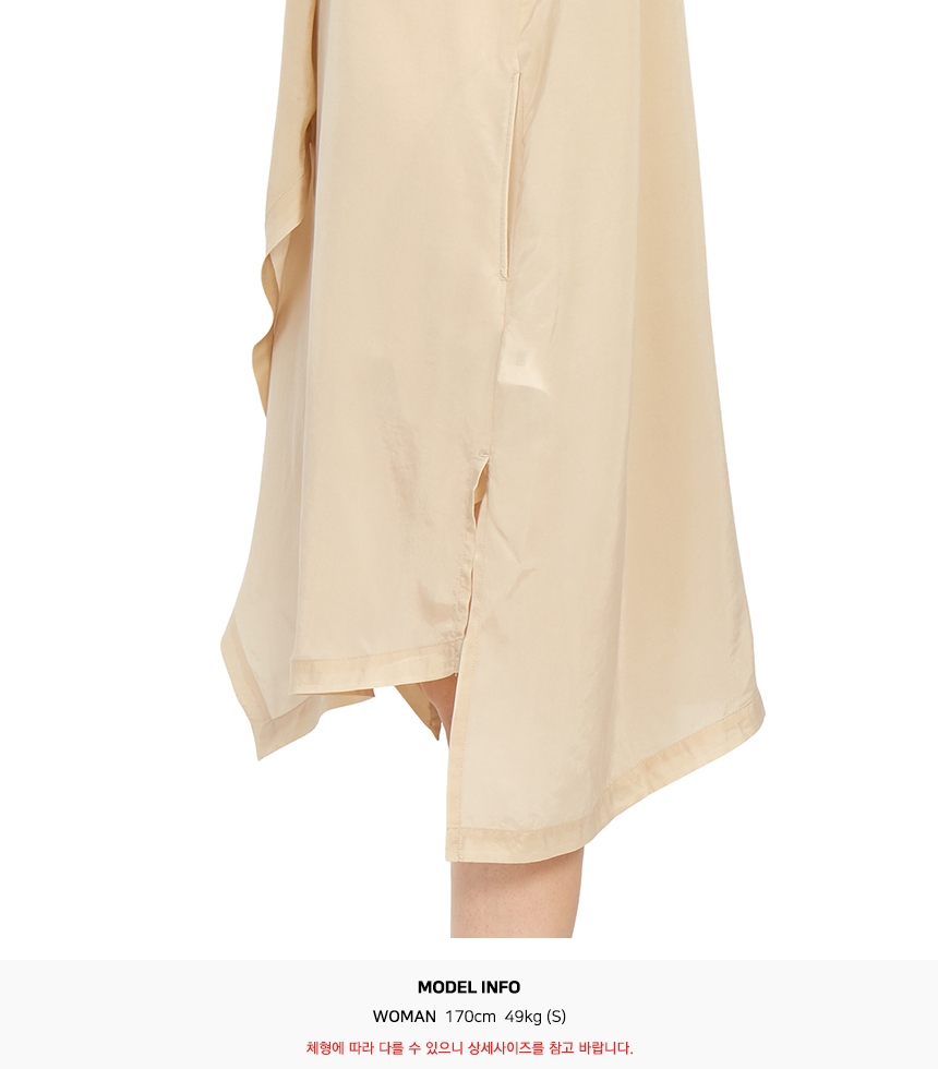 요지야마모토(YOHJI YAMAMOTO) Y-3 로고 여자 원피스 릴렉스핏 GT5294 SAND