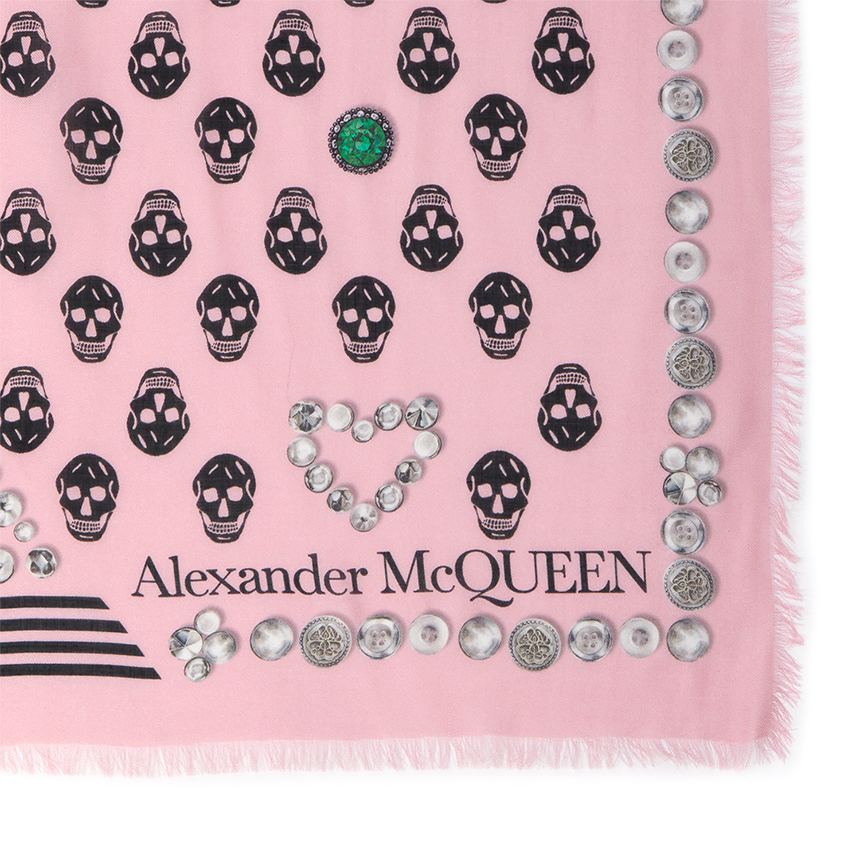 알렉산더맥퀸(ALEXANDER MCQUEEN) 주얼드 버튼 바이커 모달 스카프 646452 3418Q 5960