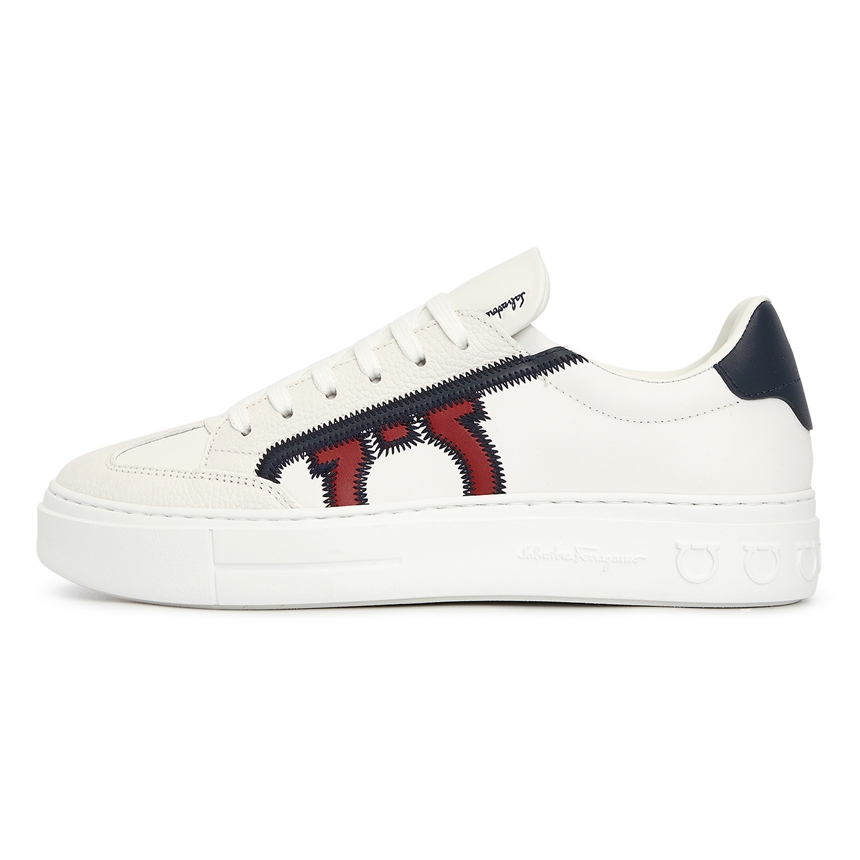 페라가모(FERRAGAMO) 간치니 남자 스니커즈 BORG 5 BIANCO OTT 0753142