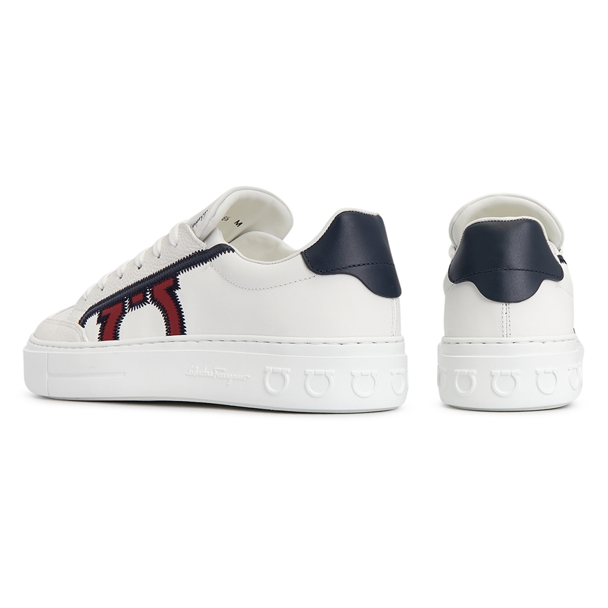 페라가모(FERRAGAMO) 간치니 남자 스니커즈 BORG 5 BIANCO OTT 0753142