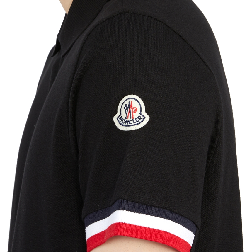 몽클레어(MONCLER) 트리컬러 악센트 남자 폴로 반팔티셔츠 8A00023 899P0 999