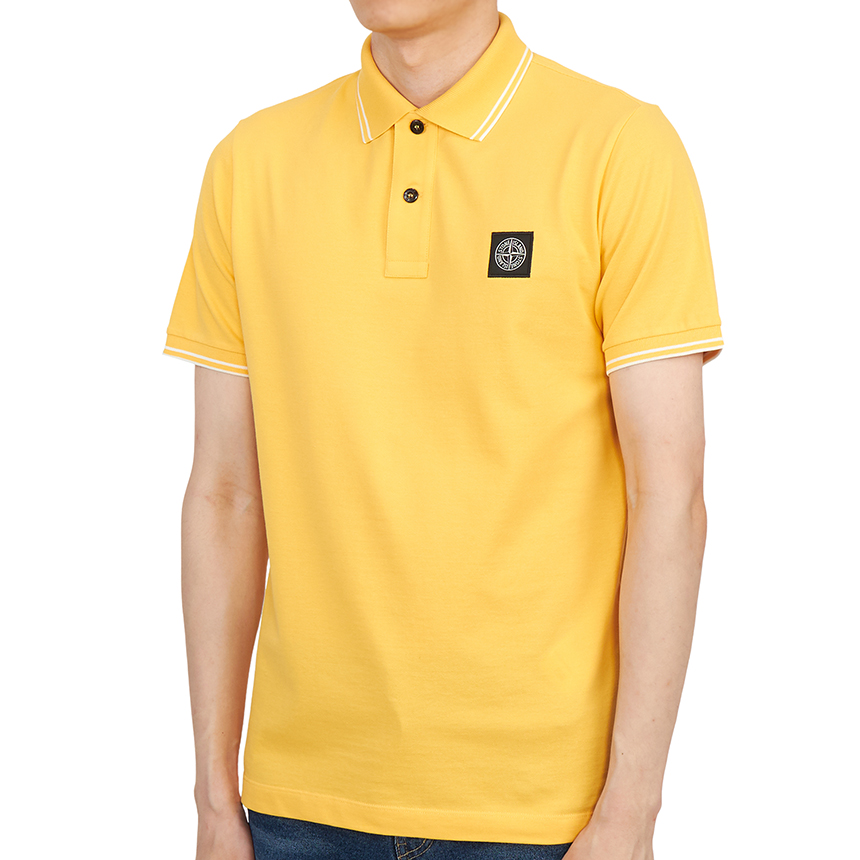 스톤아일랜드(STONE ISLAND) 로고 패치 남자 폴로 반팔티셔츠 슬림핏 101522S18 V0030