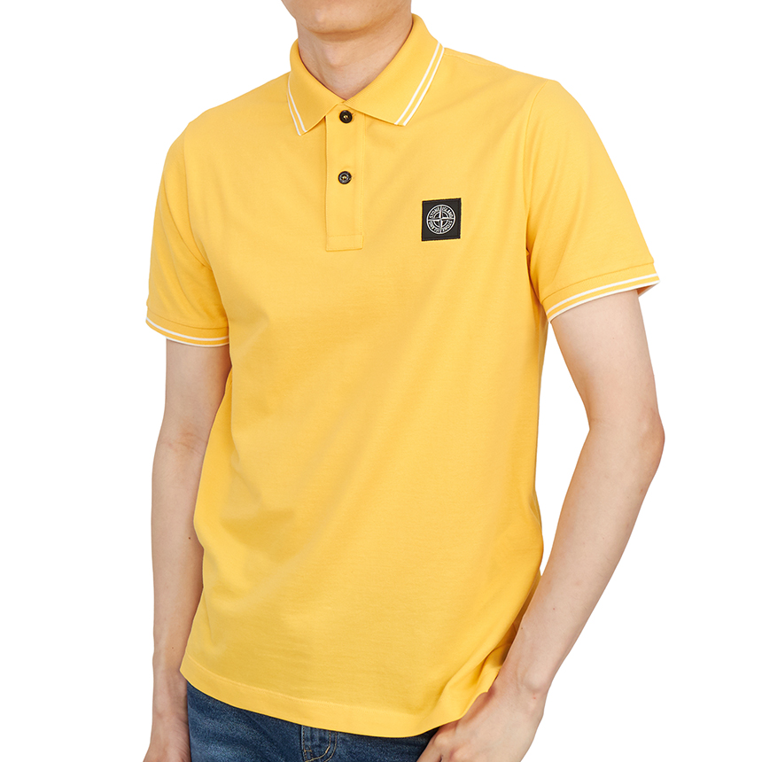 스톤아일랜드(STONE ISLAND) 로고 패치 남자 폴로 반팔티셔츠 슬림핏 101522S18 V0030