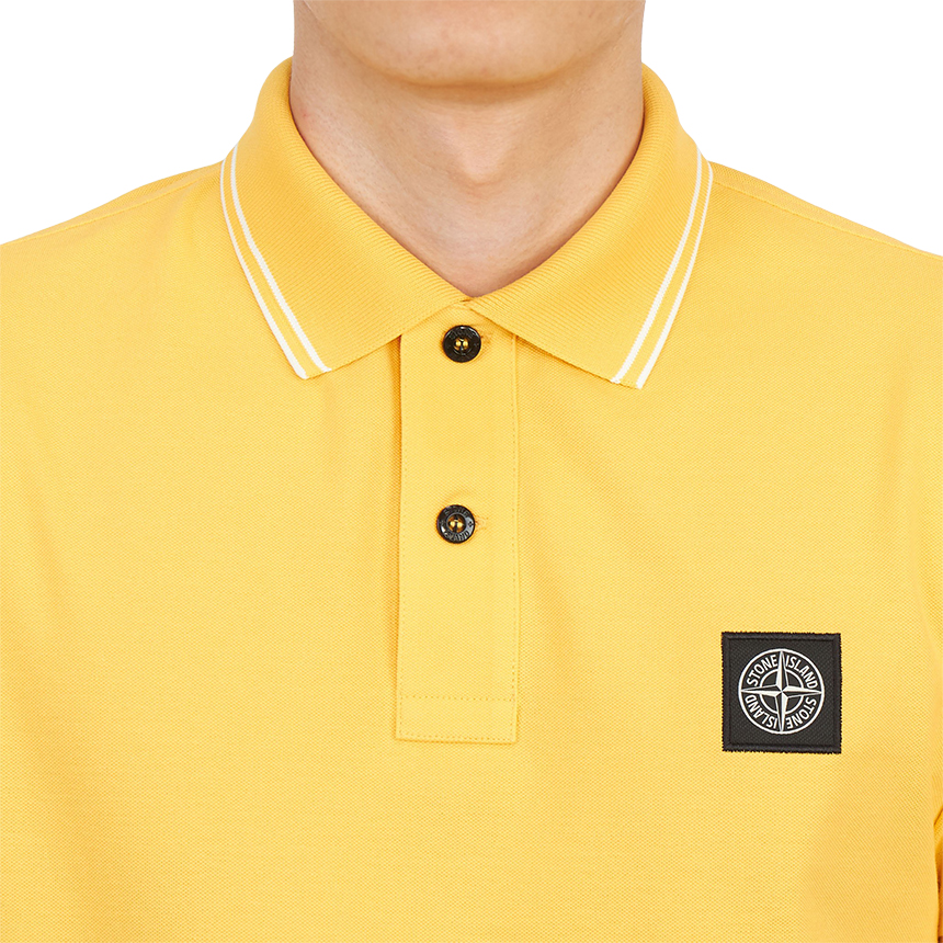 스톤아일랜드(STONE ISLAND) 로고 패치 남자 폴로 반팔티셔츠 슬림핏 101522S18 V0030
