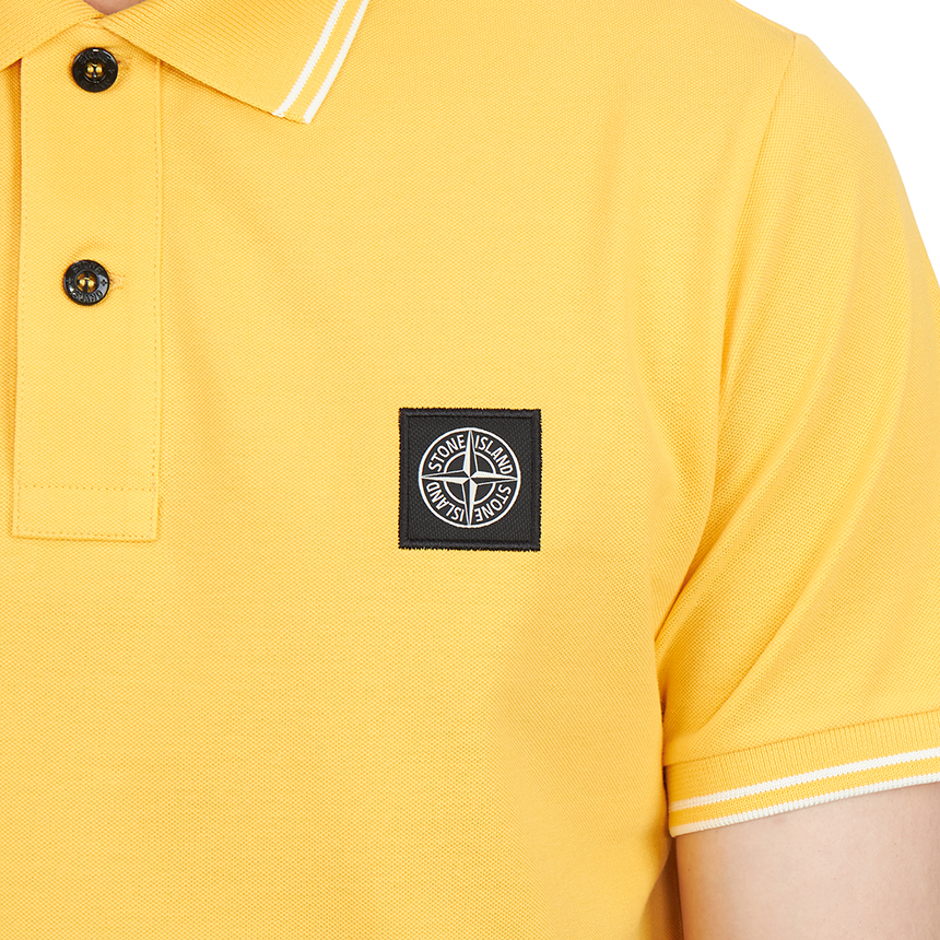 스톤아일랜드(STONE ISLAND) 로고 패치 남자 폴로 반팔티셔츠 슬림핏 101522S18 V0030