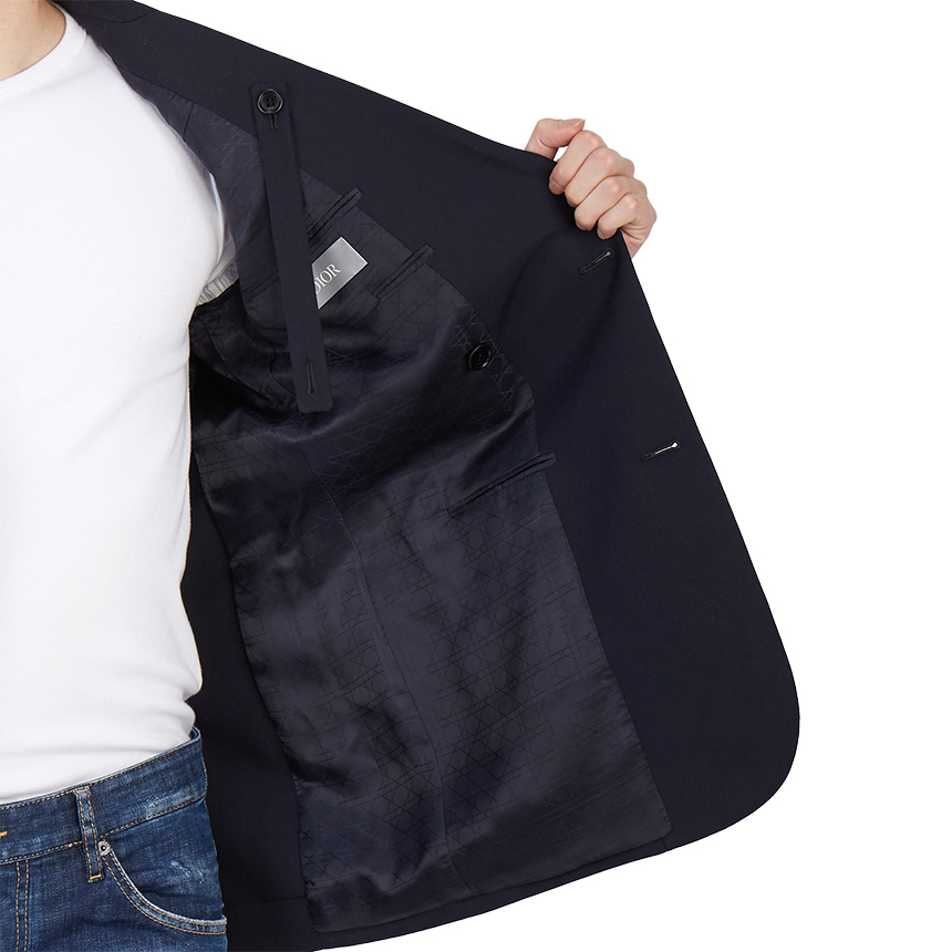 디올옴므(DIOR HOMME) 버튼 플래킷 더블 브레스트 남자 울 자켓레귤러핏 113C282A5464 540
