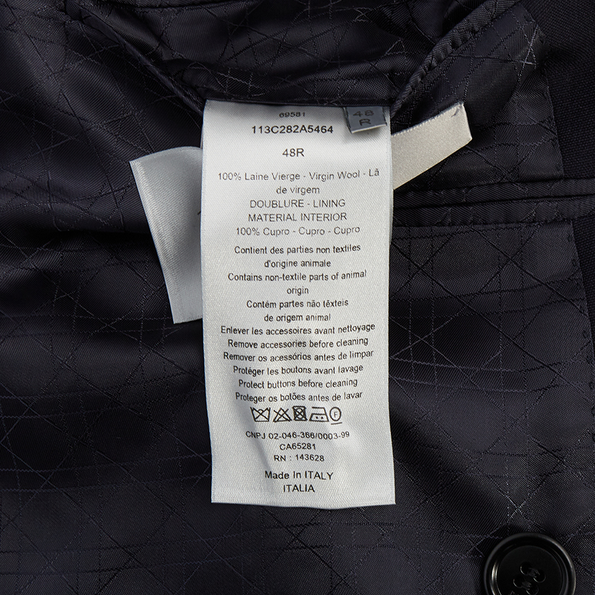 디올옴므(DIOR HOMME) 버튼 플래킷 더블 브레스트 남자 울 자켓레귤러핏 113C282A5464 540
