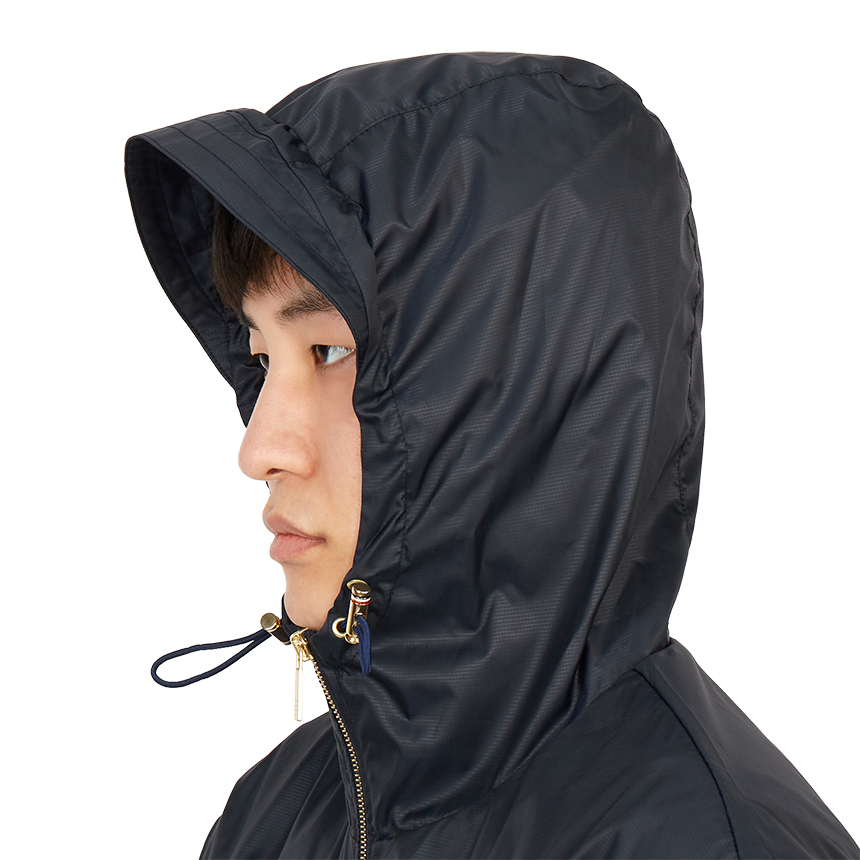 톰브라운(THOM BROWNE) 삼선 스트라이프 립스탑 남자 후드 파카 자켓 MJT172A 03215 415