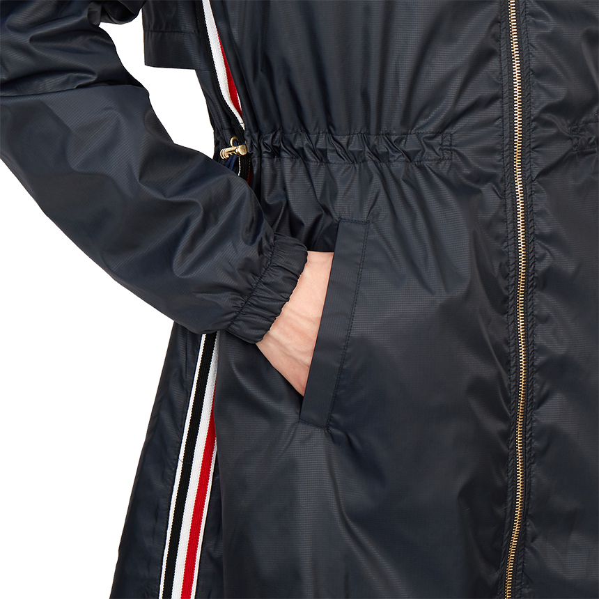 톰브라운(THOM BROWNE) 삼선 스트라이프 립스탑 남자 후드 파카 자켓 MJT172A 03215 415