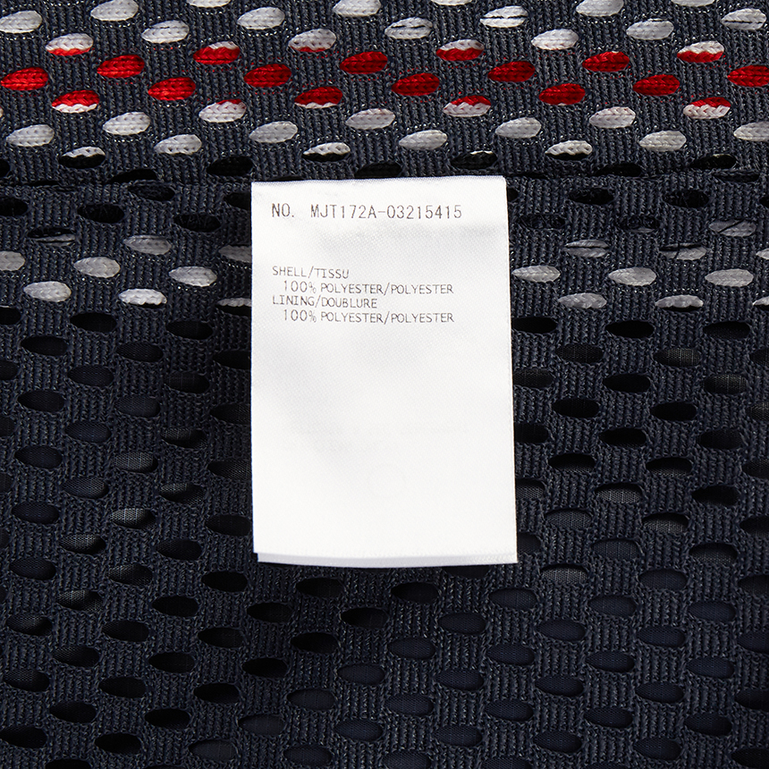 톰브라운(THOM BROWNE) 삼선 스트라이프 립스탑 남자 후드 파카 자켓 MJT172A 03215 415