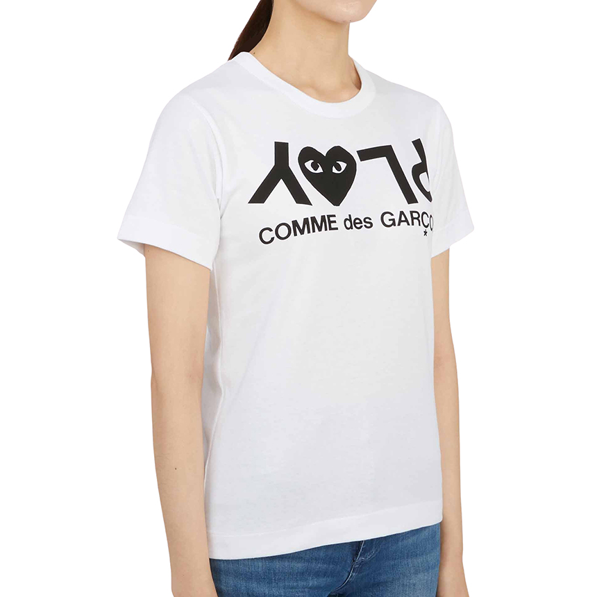 꼼데가르송(COMME DES GARCONS) 플레이 로고 여자 반팔티셔츠 AZ T067 051 1