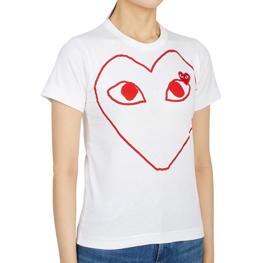 꼼데가르송(COMME DES GARCONS) 레드하트와펜 여자 반팔티셔츠 AZ T099 051 1