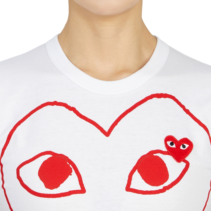 꼼데가르송(COMME DES GARCONS) 레드하트와펜 여자 반팔티셔츠 AZ T099 051 1