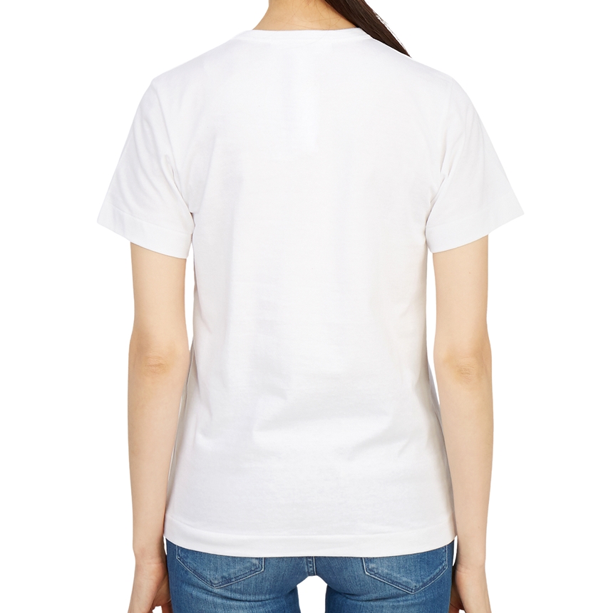 꼼데가르송(COMME DES GARCONS) 레드하트와펜 도트 여자 반팔티셔츠 AZ T235 051 1