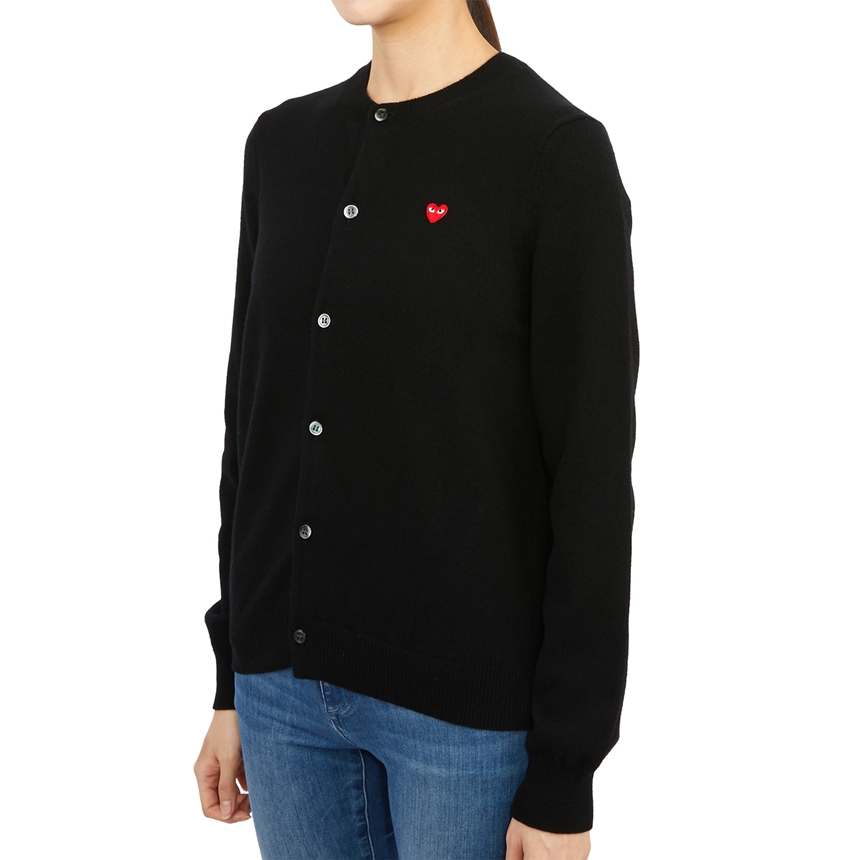 꼼데가르송(COMME DES GARCONS) 미니 레드하트와펜 여자 울 가디건 AZ N079 051 1