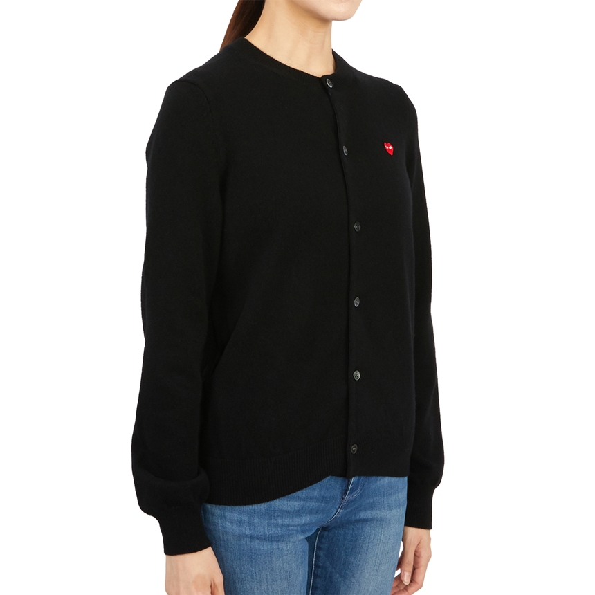 꼼데가르송(COMME DES GARCONS) 미니 레드하트와펜 여자 울 가디건 AZ N079 051 1