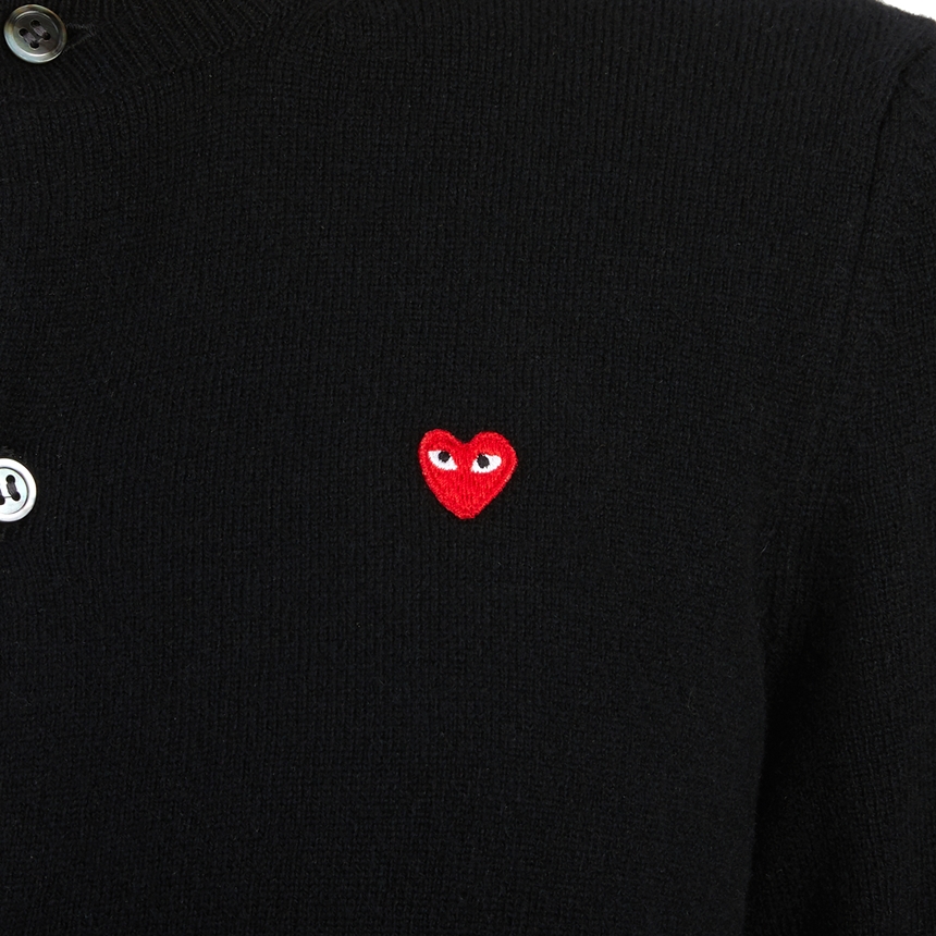 꼼데가르송(COMME DES GARCONS) 미니 레드하트와펜 여자 울 가디건 AZ N079 051 1
